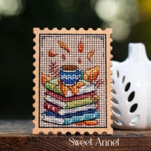 Home stamp "shelf with flowers"